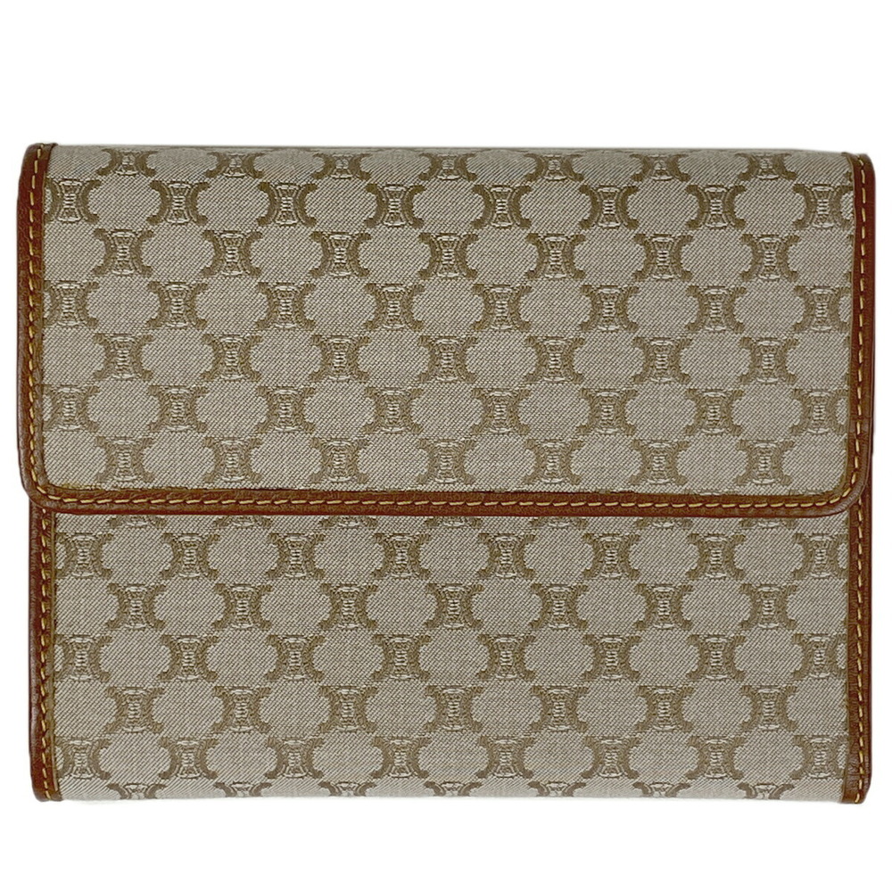 Celine Macadam Tri fold Wallet Beige
